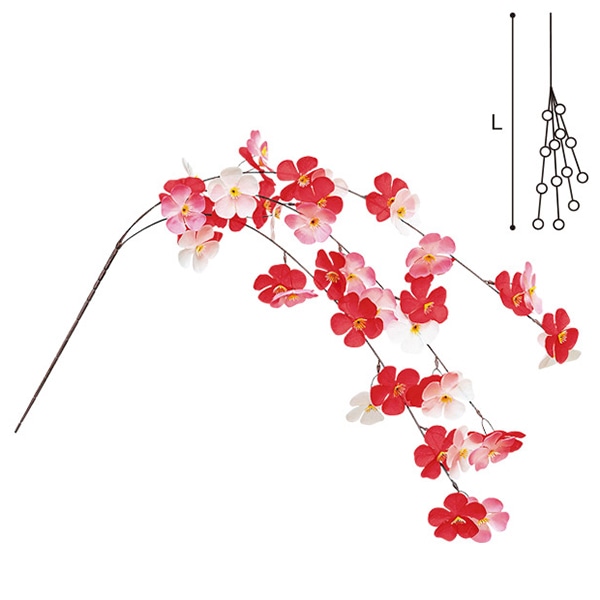 アルファ 大梅3本シダレ TR7-2010 1本（ご注文単位5本）【直送品】