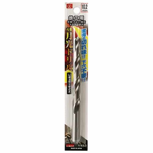 藤原産業 ビック・ツール 鉄工用月光ドリル 丸軸 10.2mm 1本ブリスターパック FSSGP10.2 1本（ご注文単位1本）【直送品】