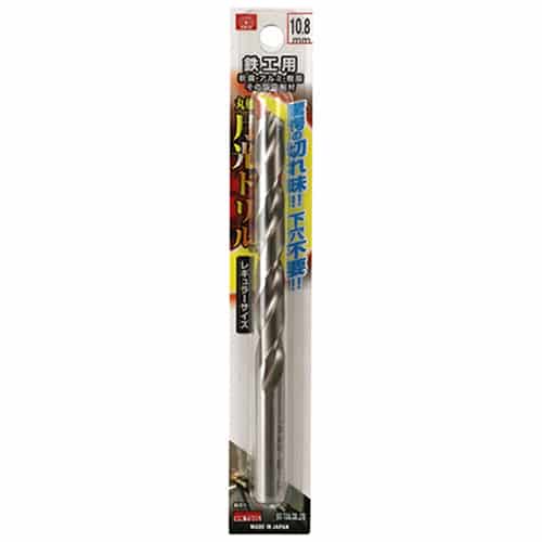 藤原産業 ビック・ツール 鉄工用月光ドリル 丸軸 10.8mm 1本ブリスターパック FSSGP10.8 1本（ご注文単位1本）【直送品】