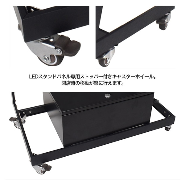プラタ LEDスタンドパネル用 キャスター4個セット pa046 1セット(ご注文単位1セット)【直送品】