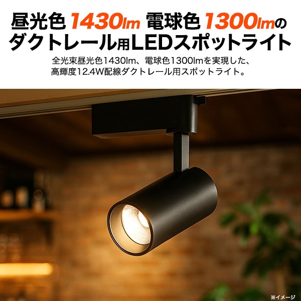 プラタ LEDダクトレールスポットライト ブラック本体 昼光色 led188cw-bk 1台（ご注文単位1台）【直送品】