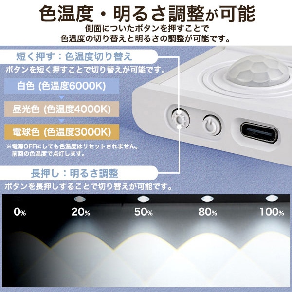 プラタ 人感センサー付きLEDバーライト 60cm pt1-099-60 1個（ご注文単位1個）【直送品】