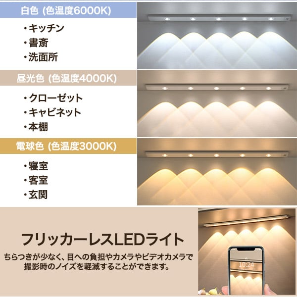 プラタ 人感センサー付きLEDバーライト 60cm pt1-099-60 1個（ご注文単位1個）【直送品】