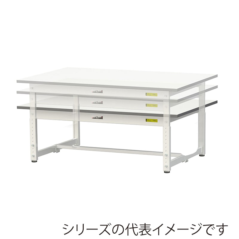 山金工業 ワークテーブル150 高さ調整タイプ 低床用 H400~575mm 基本形 1500×450 1台(ご注文単位1台)【直送品】