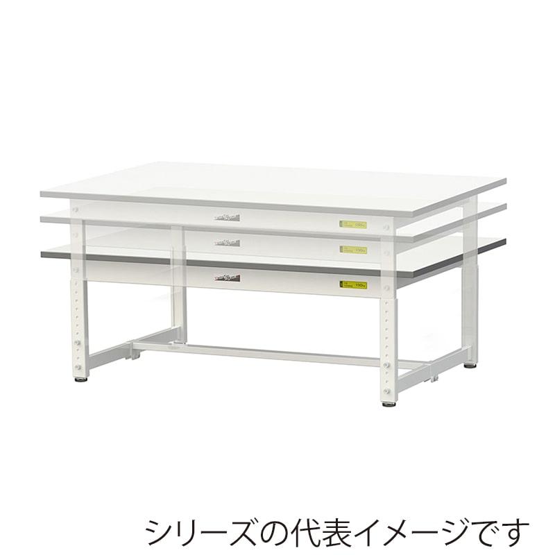 山金工業 ワークテーブル150 高さ調整タイプ 低床用 H400~575mm 基本形 1500×750 1台(ご注文単位1台)【直送品】