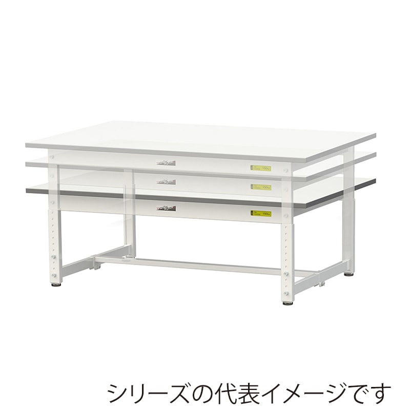 山金工業 ワークテーブル150 高さ調整タイプ 低床用 H400~575mm 基本形 1800×750 1台(ご注文単位1台)【直送品】