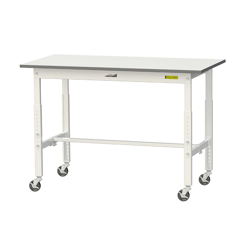 山金工業 ワークテーブル150 高さ調整タイプ 移動式 H685~985mm 基本形 1200×600 1台(ご注文単位1台)【直送品】