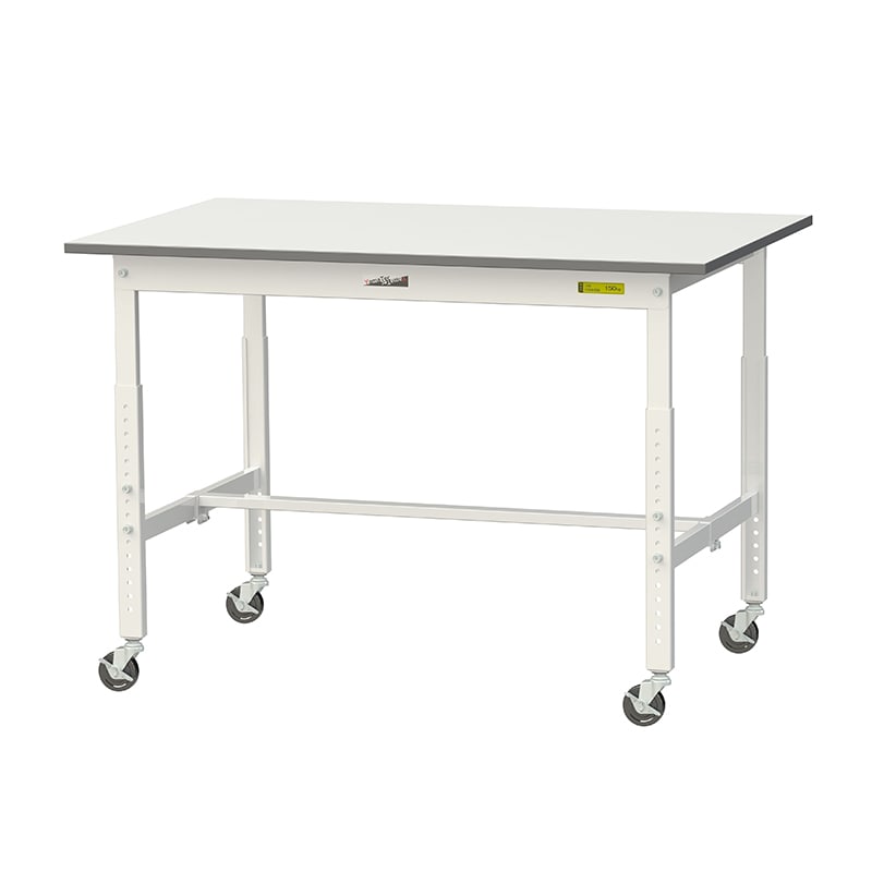 山金工業 ワークテーブル150 高さ調整タイプ 移動式 H685~985mm 基本形 1200×750 1台(ご注文単位1台)【直送品】