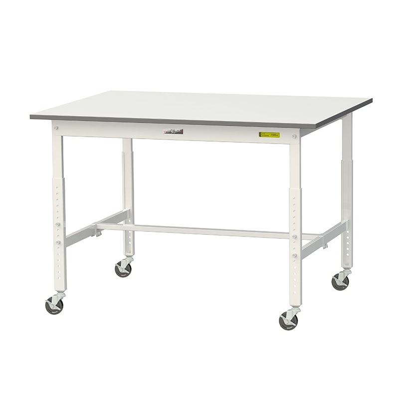 山金工業 ワークテーブル150 高さ調整タイプ 移動式 H685~985mm 基本形 1200×900 1台(ご注文単位1台)【直送品】