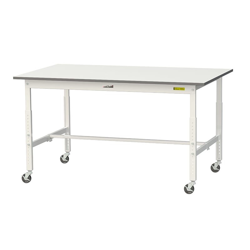 山金工業 ワークテーブル150 高さ調整タイプ 移動式 H685~985mm 基本形 1500×900 1台(ご注文単位1台)【直送品】