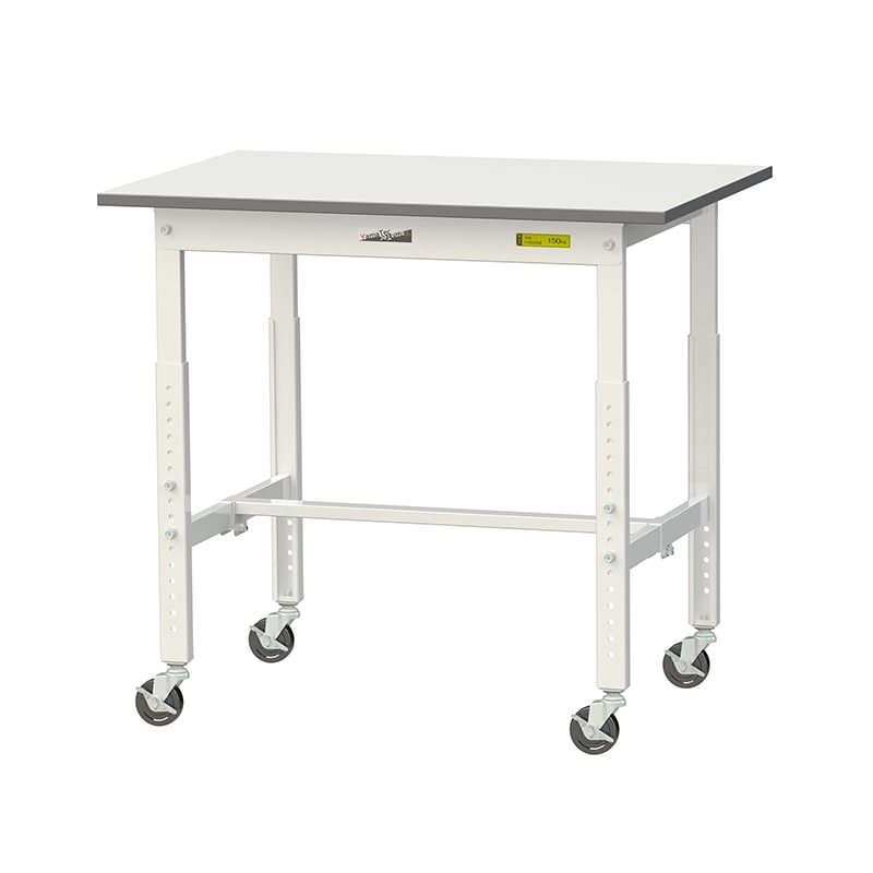 山金工業 ワークテーブル150 高さ調整タイプ 移動式 H685~985mm 基本形 900×600 1台(ご注文単位1台)【直送品】