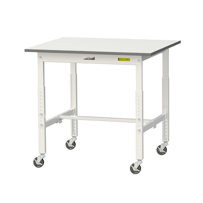 山金工業 ワークテーブル150 高さ調整タイプ 移動式 H685~985mm 基本形 900×750 1台(ご注文単位1台)【直送品】