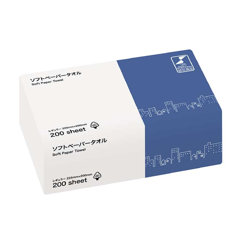 大一産業 TSC ソフトペーパータオル レギュラー 200枚入 1袋/パック（ご注文単位60パック）【直送品】