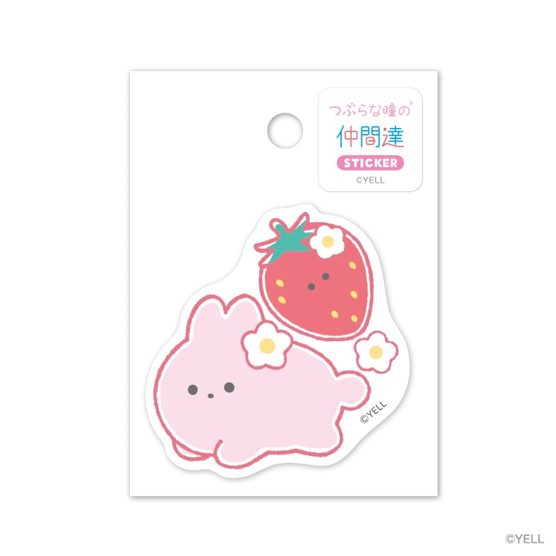 エール つぶらな瞳のステッカー いちごフェア#1 ML0015-F 1個（ご注文単位6個）【直送品】