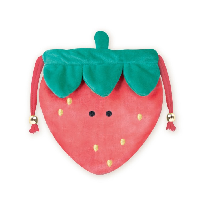 エール つぶらな瞳のダイカット巾着 いちご ML0019-C 1個（ご注文単位3個）【直送品】