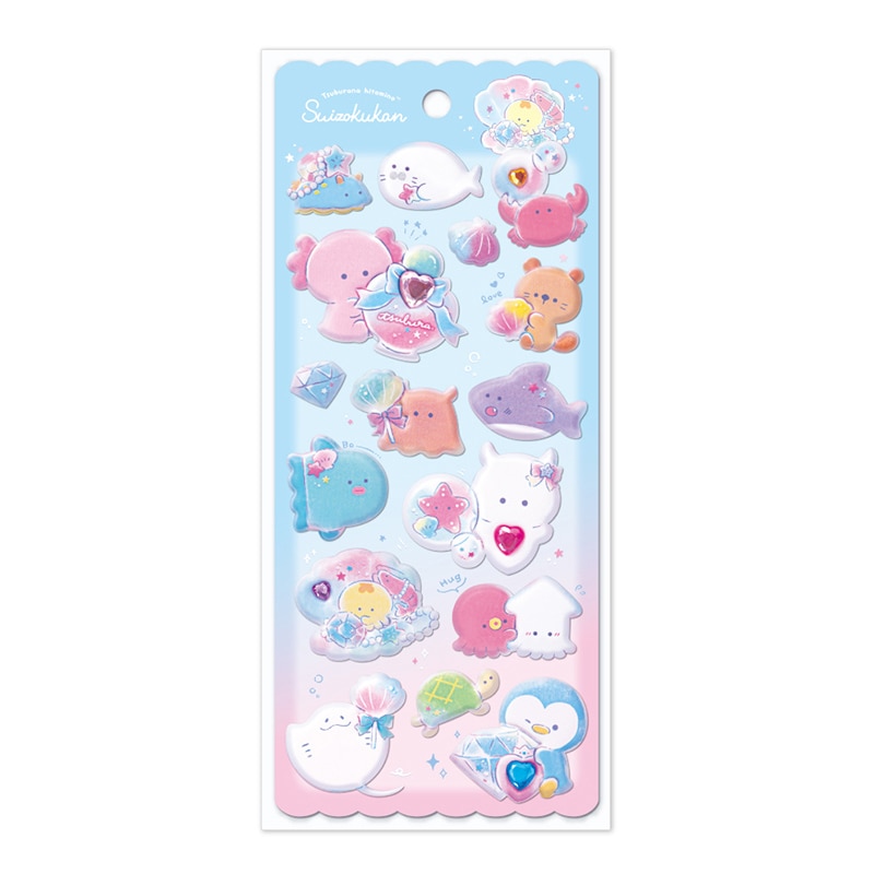 エール つぶらな瞳のぷくぷくシール 水族館#1 ML0020-B 1個（ご注文単位6個）【直送品】