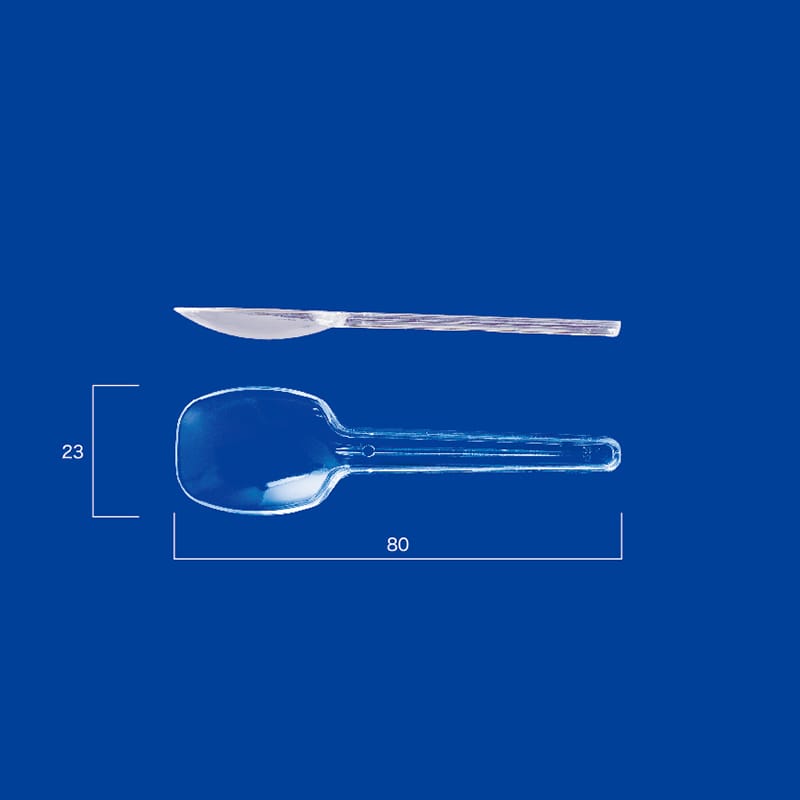 アサヒ徳島 プラスチック小スプーン　透明　バラ 1000本入  1000個/袋（ご注文単位1袋）【直送品】