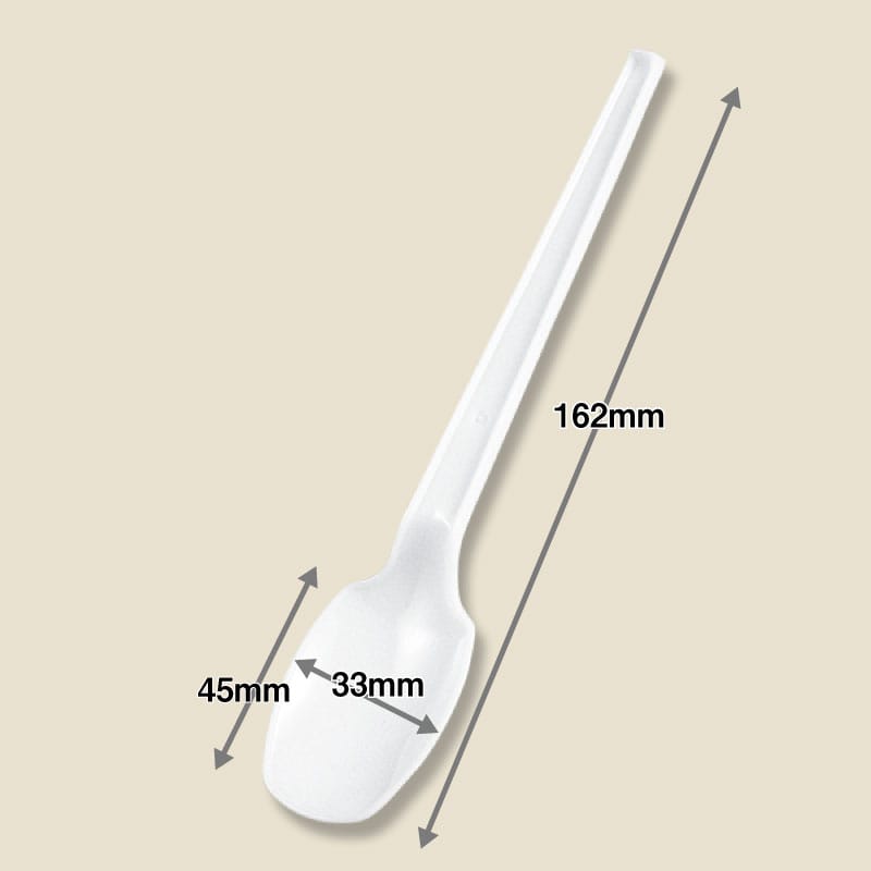アサヒ徳島 特大スプーン 16.2cm 個包装 白 100本/袋