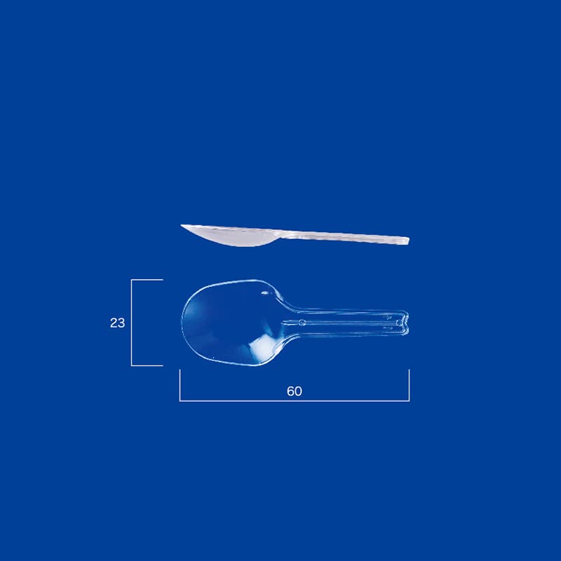 アサヒ徳島 プラスチック丸スプーン　#60　透明　バラ 2000本入  2000本/袋（ご注文単位1袋）【直送品】