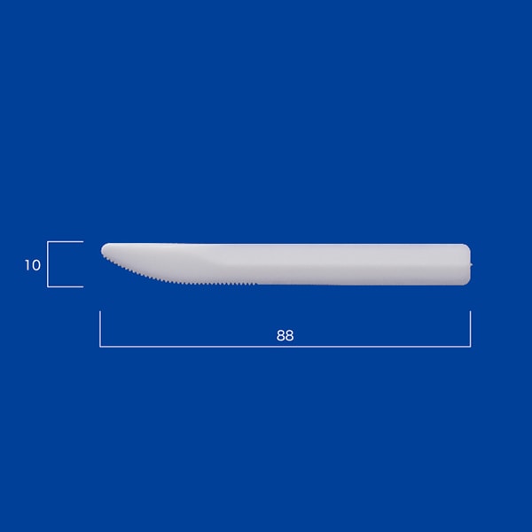 アサヒ徳島 プラスチック小ナイフ　白　バラ 2000本入  2000本/袋（ご注文単位1袋）【直送品】