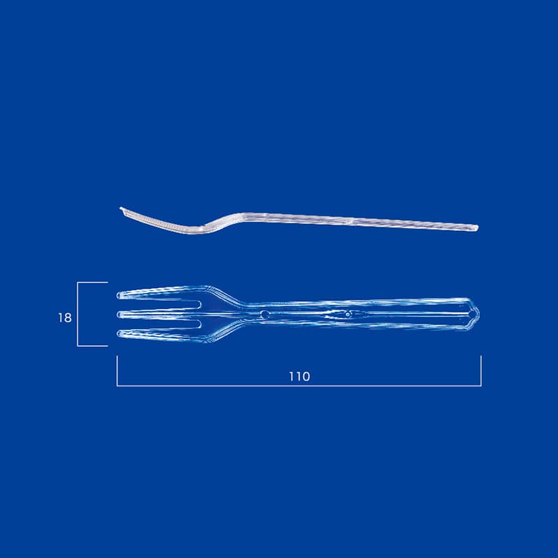 アサヒ徳島 プラスチックフォーク　#110　透明　バラ 500本入  500個/袋（ご注文単位1袋）【直送品】