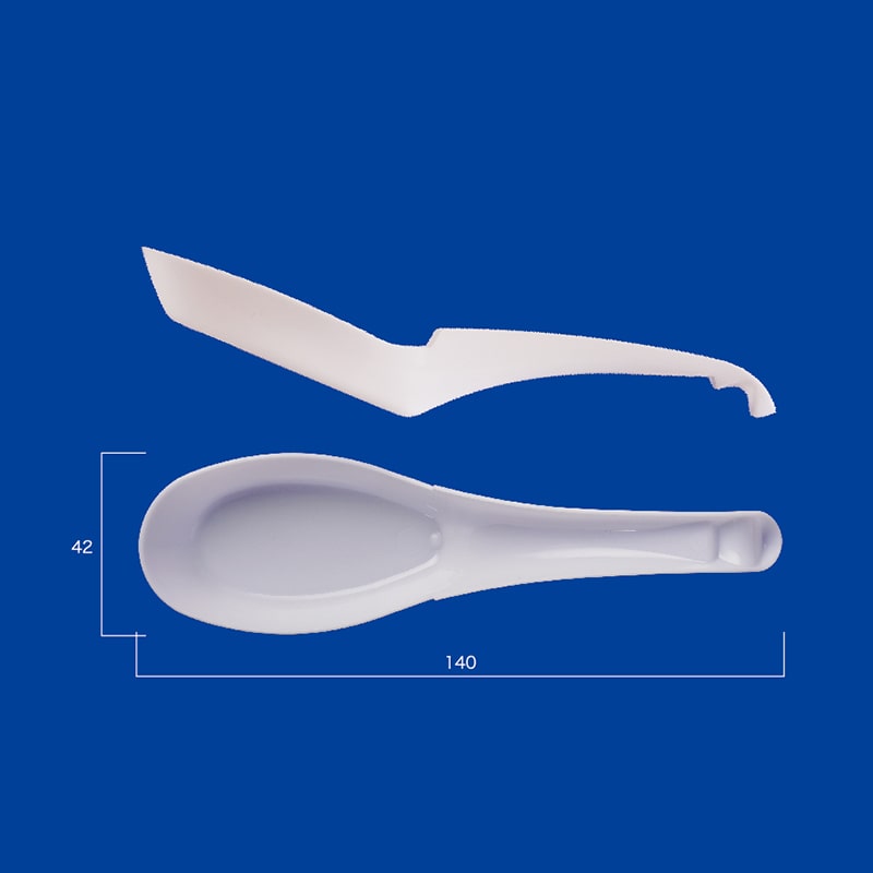 アサヒ徳島 プラスチックレンゲスプーン　白　単袋 500本入  500個/袋（ご注文単位1袋）【直送品】