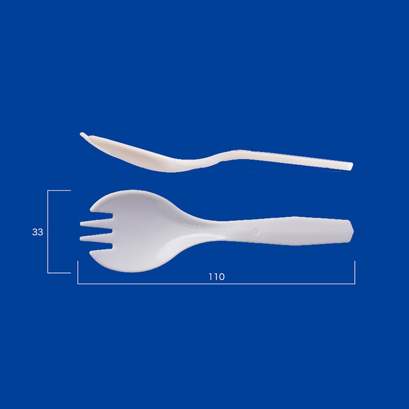アサヒ徳島 プラスチックフォークスプーン　#110　白　バラ 500本入  500本/袋（ご注文単位1袋）【直送品】