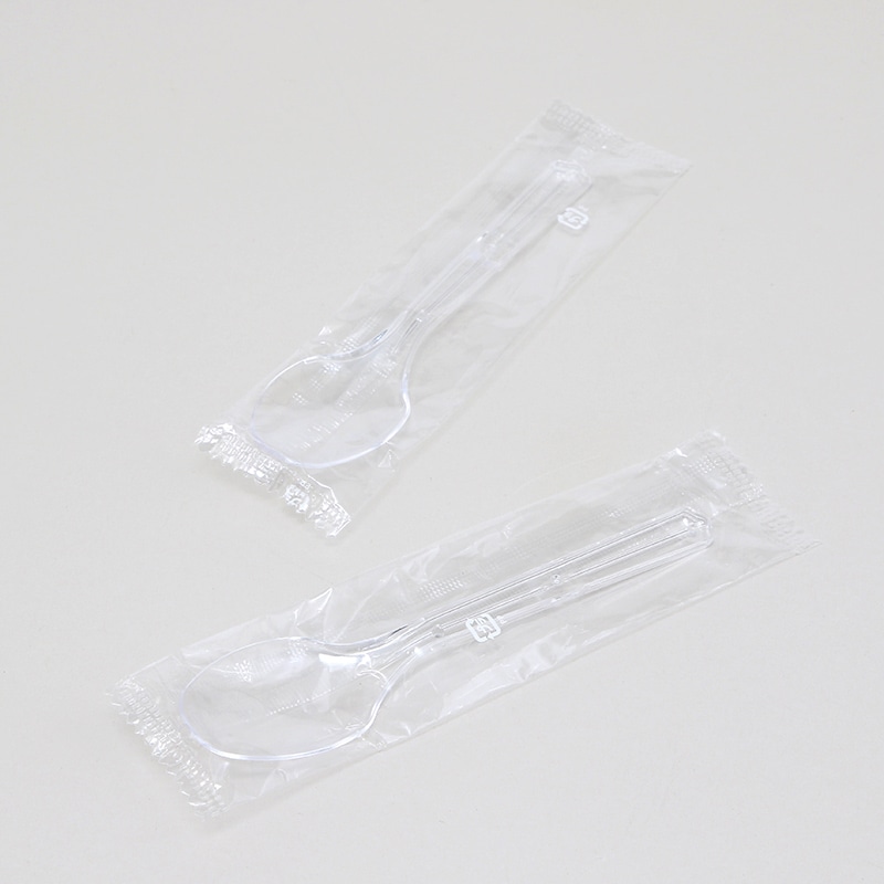 アサヒ徳島 プラスチックスプーン #130 単袋 100本 透明 100本/袋(ご注文単位1袋)【直送品】