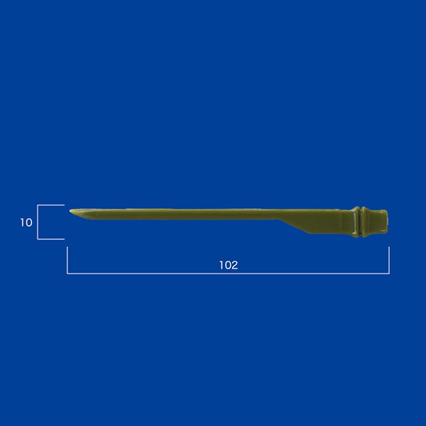 アサヒ徳島 プラスチック鉄砲串　大　ダークグリーン　バラ 1000本入  1000本/箱（ご注文単位1箱）【直送品】