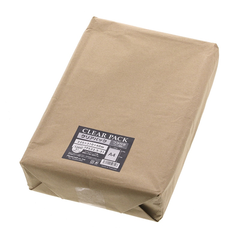 カクケイ OPP規格袋　クリアパック　30μ　フタ付き A4　1000枚　業務用 TPS22.5-31　1束（ご注文単位1束）【直送品】