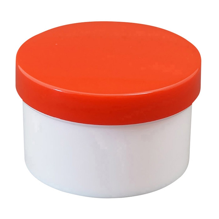 プラ壷　50ml　100個入　赤   1個（ご注文単位1個）【直送品】