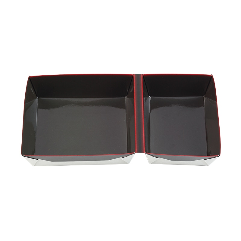 北原産業 紙ボックス弁当容器　紙製中仕切　80-40A 2PT　紅梅  50個/袋（ご注文単位12袋）【直送品】