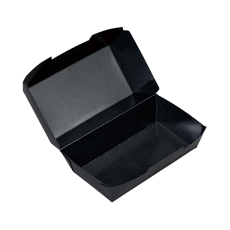 北原産業 紙製ハンバーガー容器　PTトレー 2個用　PT-200FBB　PP  25個/袋（ご注文単位12袋）【直送品】