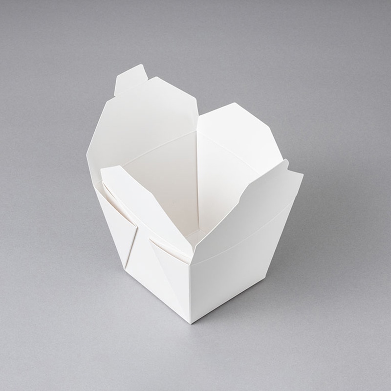 北原産業 食品容器　テイクボックスキューブ 1000白（PP）  25枚/袋（ご注文単位16袋）【直送品】