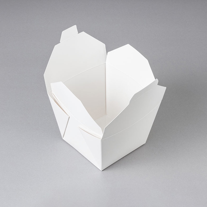 北原産業 食品容器　テイクボックスキューブ 1200白（PP）  25枚/袋（ご注文単位16袋）【直送品】