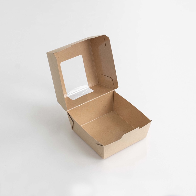 北原産業 食品容器　PT紙トレー　窓付き PT-100PUB　（PP）  25枚/袋（ご注文単位20袋）【直送品】