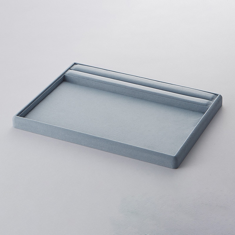 原口 接客トレイ　人工スエード　リングスタンド付き グレー 1510RSD 1個（ご注文単位1個）【直送品】