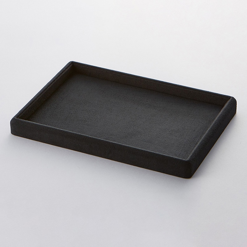 原口 接客トレイ　人工スエード 黒 1509SD 1個（ご注文単位1個）【直送品】