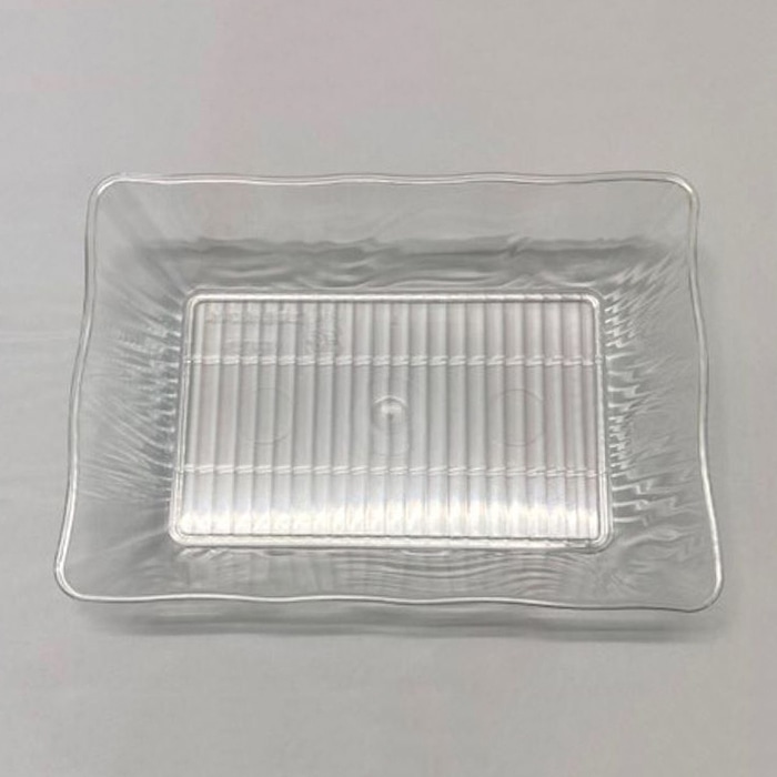 ニシキ プラスチック皿 すのこ鉢 極ミニ 透明 50枚/袋（ご注文単位10袋）【直送品】