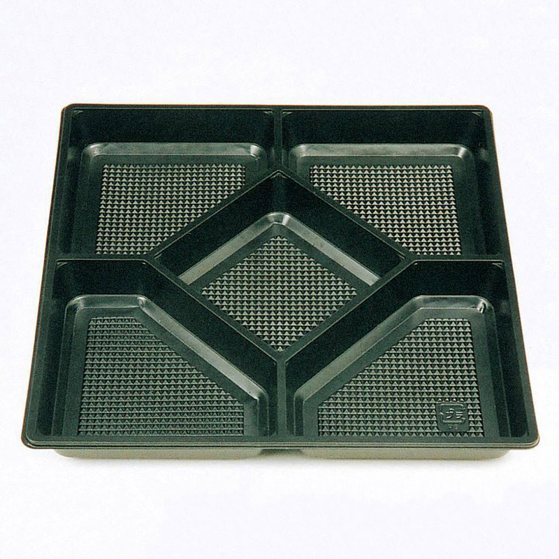 ニシキ 重箱容器 飛鳥 角型 中仕切 9寸 黒 20枚/袋（ご注文単位1袋）【直送品】