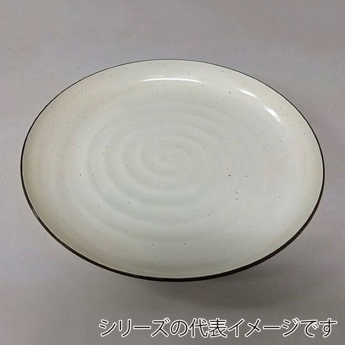 ニシキ プラスチック皿 益子 35 茶フチ 10枚/袋(ご注文単位6袋)【直送品】