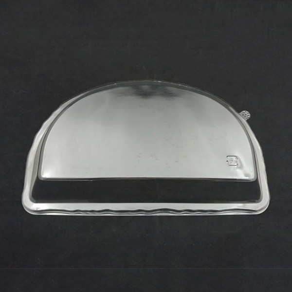 ニシキ プラスチック皿 半月 フタ 23 10枚/袋（ご注文単位30袋）【直送品】