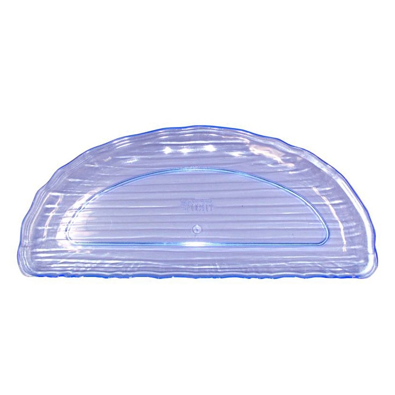 >ニシキ プラスチック皿 半月 30 透明ブルー 10枚/袋(ご注文単位20袋)【直送品】