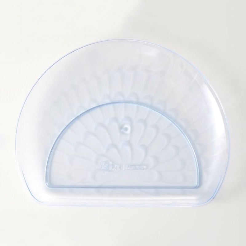 ニシキ プラスチック皿 U U-15 透明ブルー 50枚/袋(ご注文単位8袋)【直送品】
