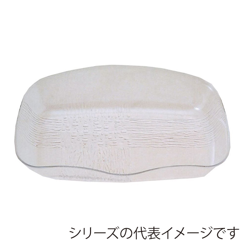 ニシキ プラスチック皿 氷華 35 透明 10枚/袋(ご注文単位10袋)【直送品】