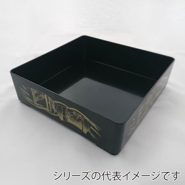 ニシキ 重箱容器 飛鳥 角型 本体 尺2 扇 5枚/袋（ご注文単位4袋）【直送品】