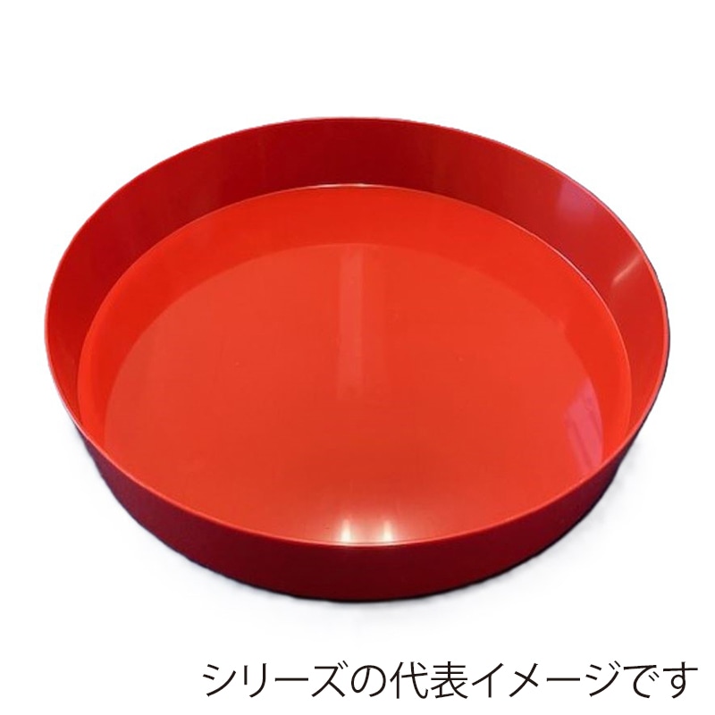 ニシキ 重箱容器 飛鳥 丸型 本体 35 赤 5枚/袋（ご注文単位4袋）【直送品】