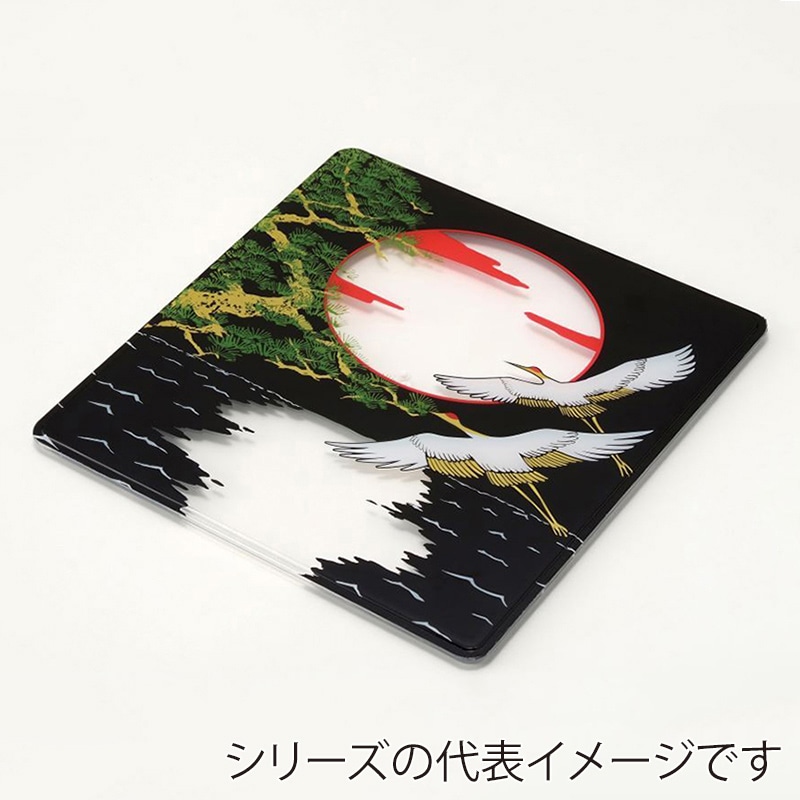 ニシキ 重箱容器 飛鳥 角型 フタ 1尺 フタ 鶴 5枚/袋（ご注文単位4袋）【直送品】