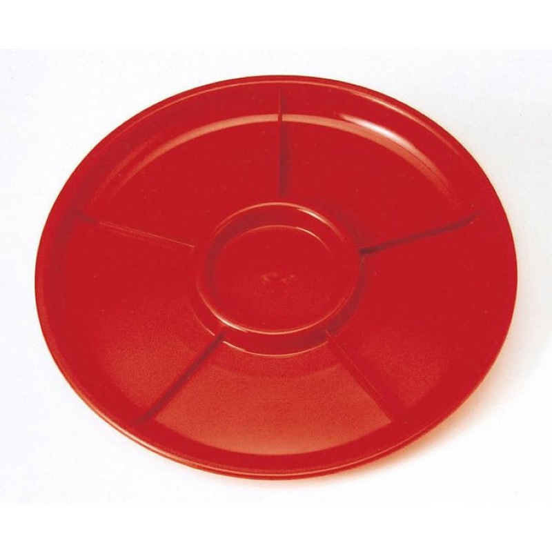 ニシキ オードブル容器 オードブル 42 赤 10枚/袋（ご注文単位6袋）【直送品】