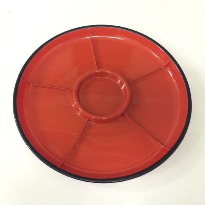 ニシキ オードブル容器 オードブル 42 黒フチ 10枚/袋（ご注文単位6袋）【直送品】